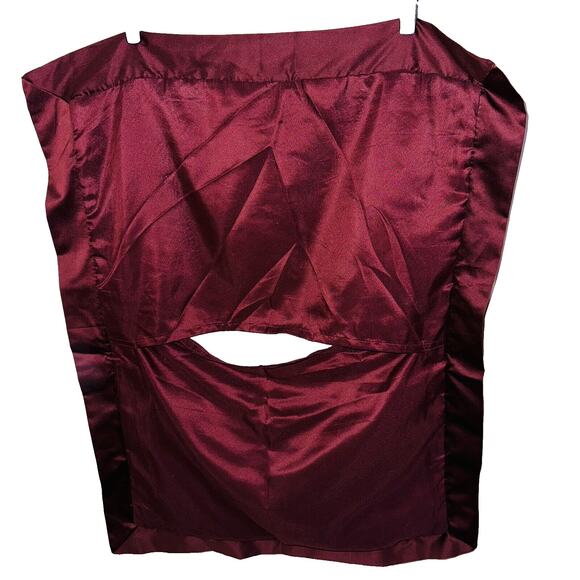 Linden Street Standard Pillow Shams Striped Burgundy and Brown Set of 2 - Picture 3 of 4